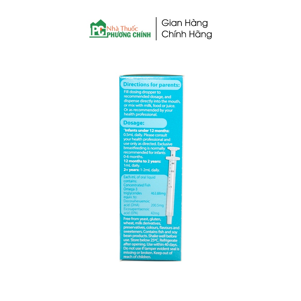 DHA Cho Bé Kids Smart Drops DHA Nature's Way - Tăng Chỉ Số IQ, Giúp Trẻ Thông Minh Vượt Trội