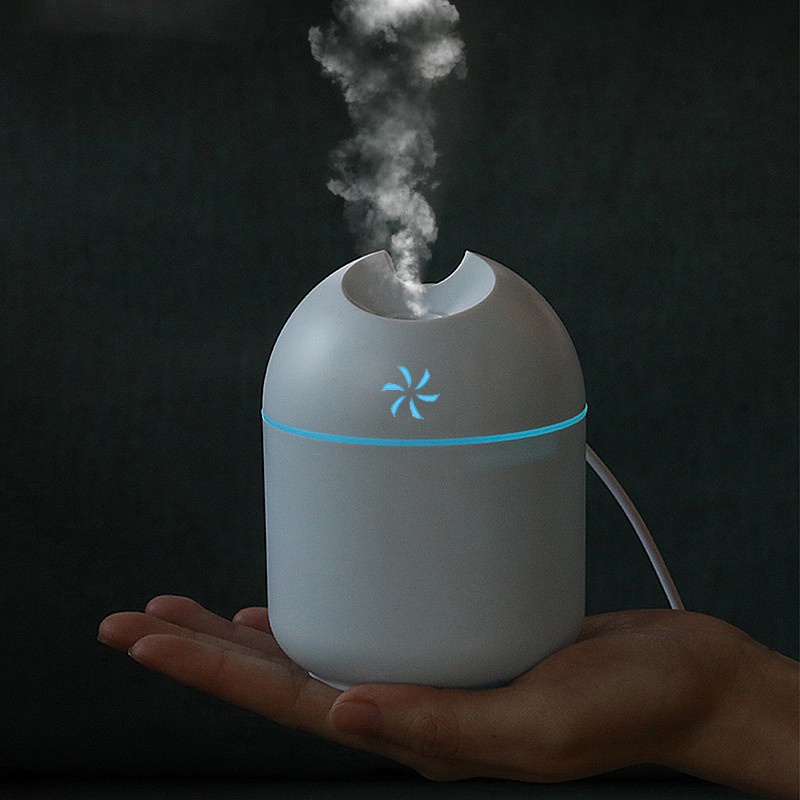 Máy Phun Sương Tạo Độ Ẩm Khuếch Tán Tinh Dầu Mini H6 220ml Cổng Usb Đèn Led Đổi Màu Dùng Làm Đèn Ngủ Trang Trí Để Bàn