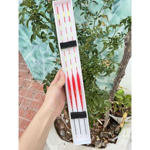 Bộ 3 phao Mỹ Nhân Ngư chất liệu nano cao cấp, màu sắc tự nhiên rất đẹp, ngọn phao mềm dẻo uốn cong được, bầu phao dài