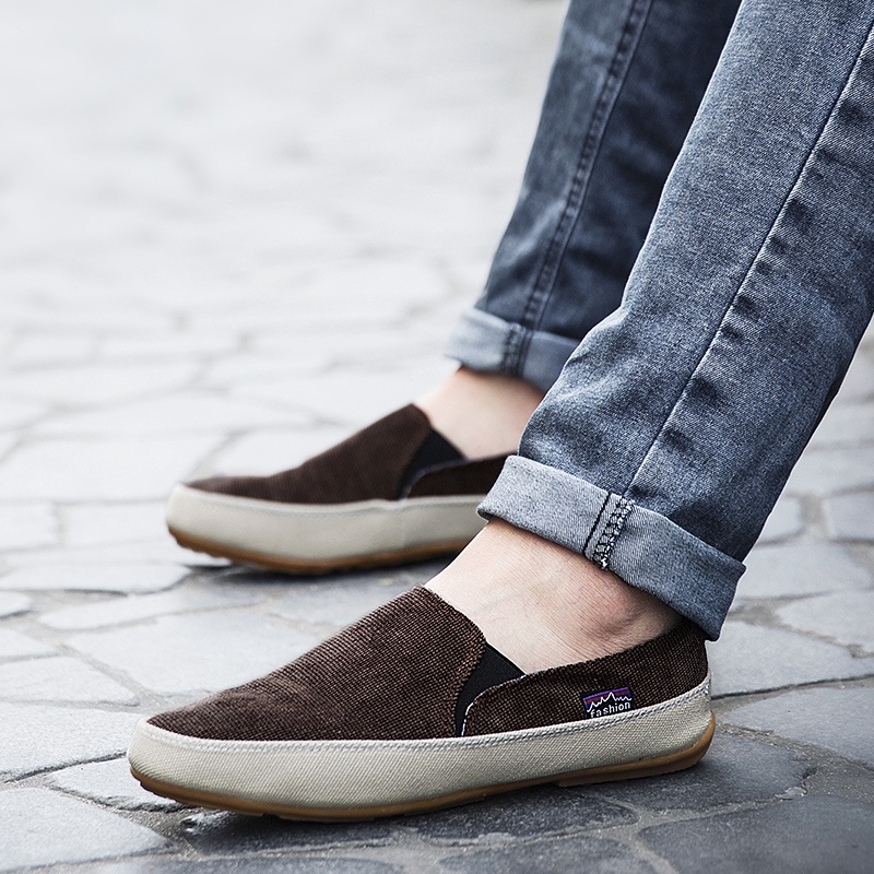 Slip pada Giày Lười canvas Thời Trang Cho Nam