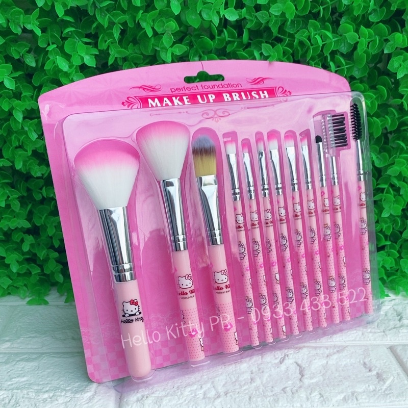 BỘ CỌ TRANG ĐIỂM HELLO KITTY (12 cây)