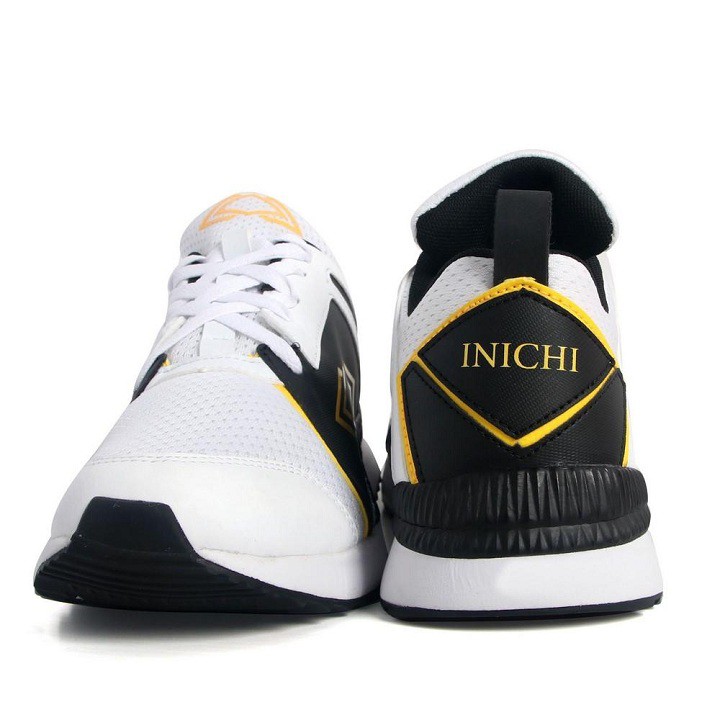 Giày sneaker nam phong cách inichi TL570 màu trắng phối vàng cực đẹp