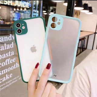 Ốp lưng iPhone basic viền màu bảo vệ camera và chống bẩn