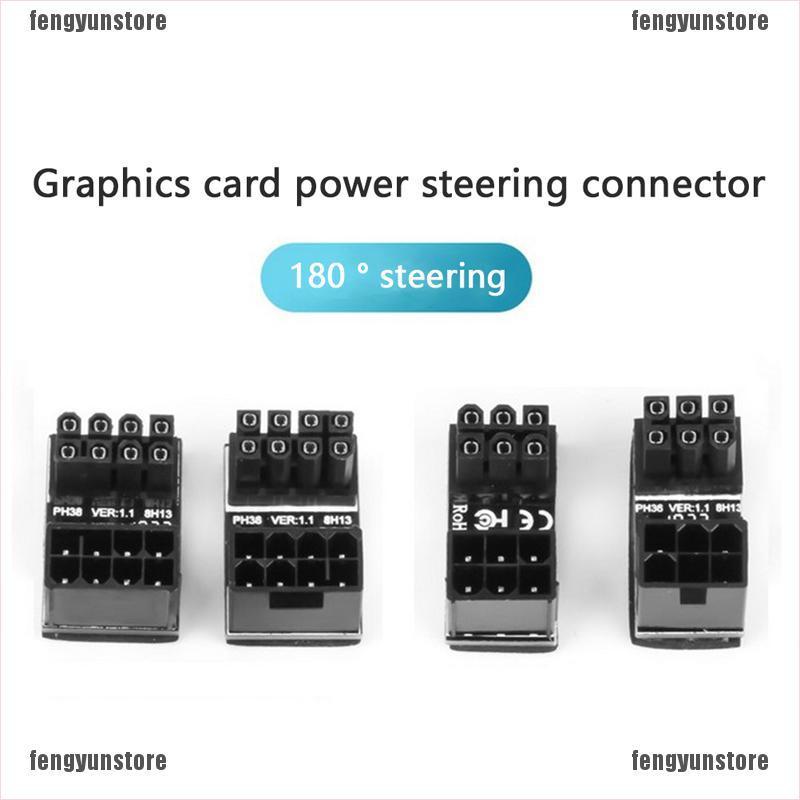 {fengyunstore}A TX 8pin Male 180 Degree Angled to 8Pin Female Power Adapter for Graphics cable