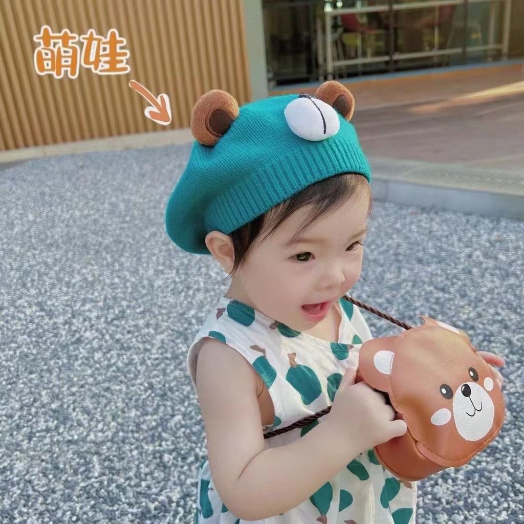 Mũ Nồi Dệt Kim Phong Cách Hàn Quốc Dễ Phối Đồ Thời Trang Xuân Thu Cho Bé Trai Và Gái