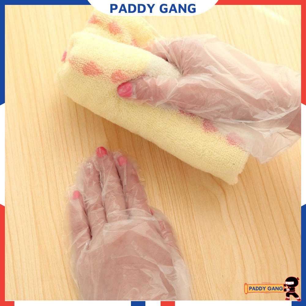 100 GăngTay Nilon Dùng 1 Lần, Găng Tay Tự Hủy Sinh Học PaddyGang