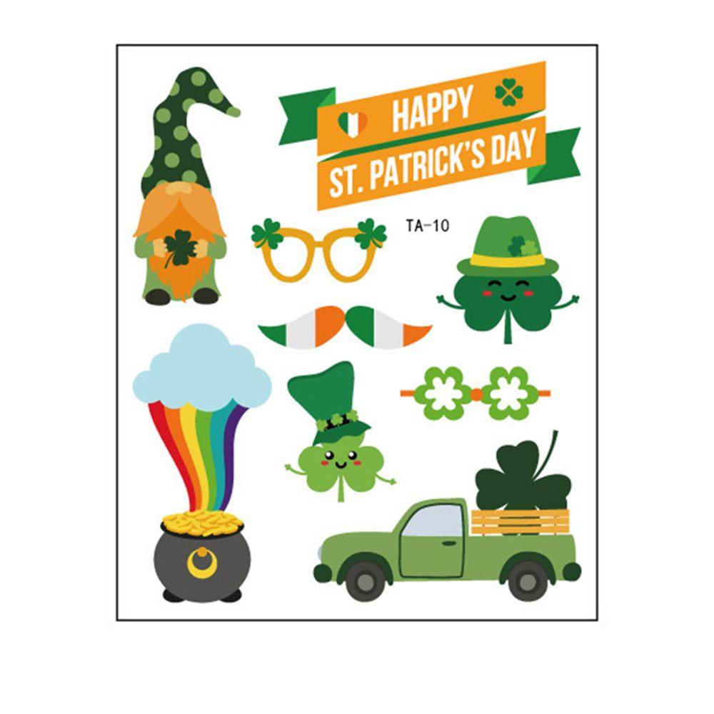 Hình Xăm Dán 24 St Patricks Day 10 Loại Chống Nước Dùng Một Lần