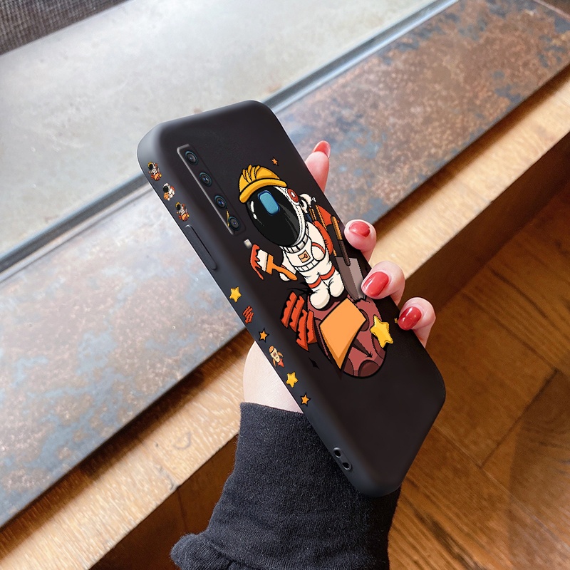 Ốp điện thoại silicon bảo vệ Camera in hình phi hành gia NASA sáng tạo cho Samsung Galaxy A9 2018
