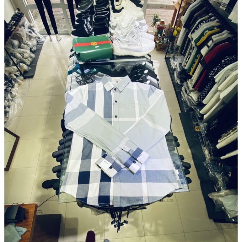 Áo sơ mi nam kẻ sọc BBR thời trang, Áo sơ mi dài tay phong cách lịch sự btshop từ 50 đến 80 kg.