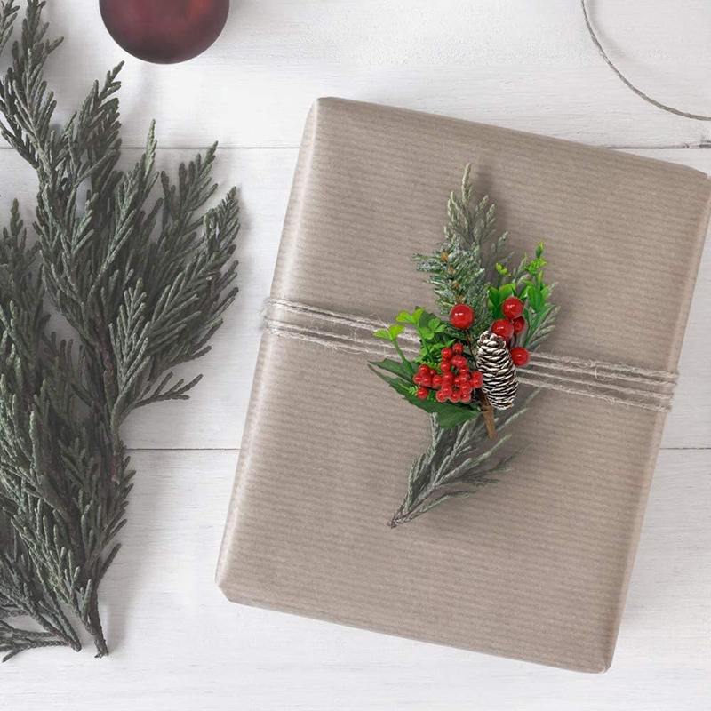 Set 2 cành quả mọng nhân tạo dành cho trang trí Giáng Sinh đám cưới sự kiện