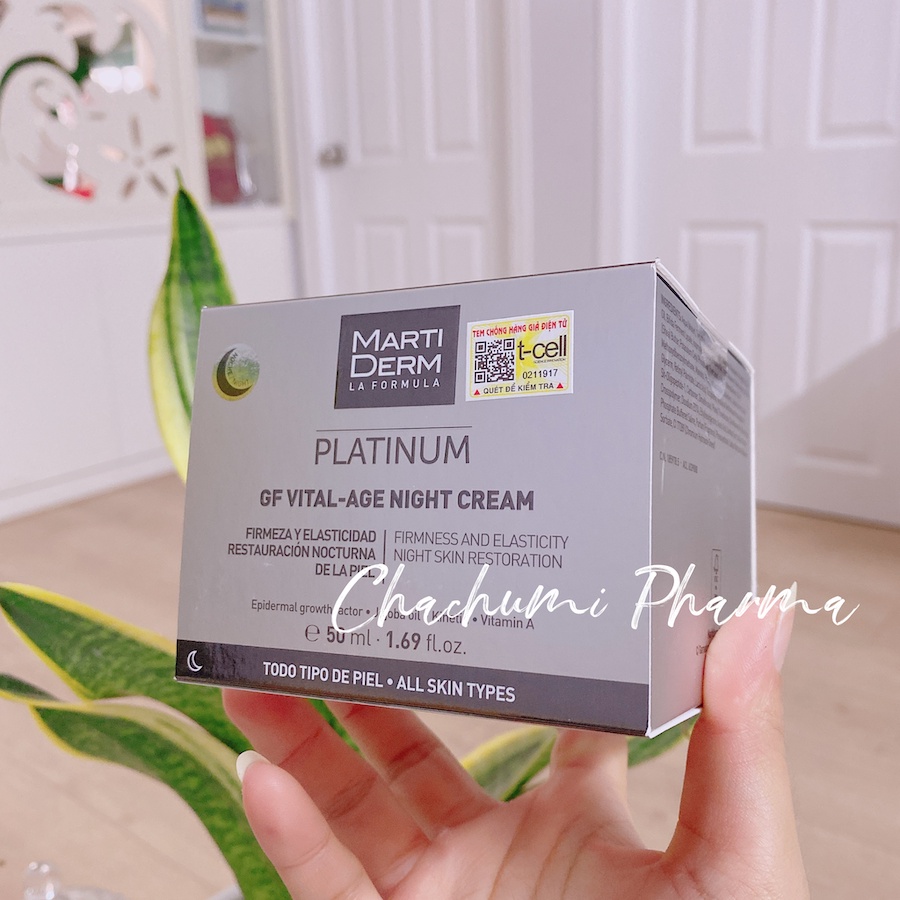 Kem dưỡng đêm Martiderm platinum GF vital age night cream phục hồi hỗ trợ giảm mụn & trẻ hóa