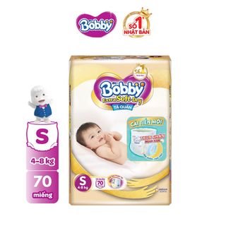 Tã Bobby Quần Extra Soft Dry S70/M60/L52+2/XL46+6/XXL42+4
