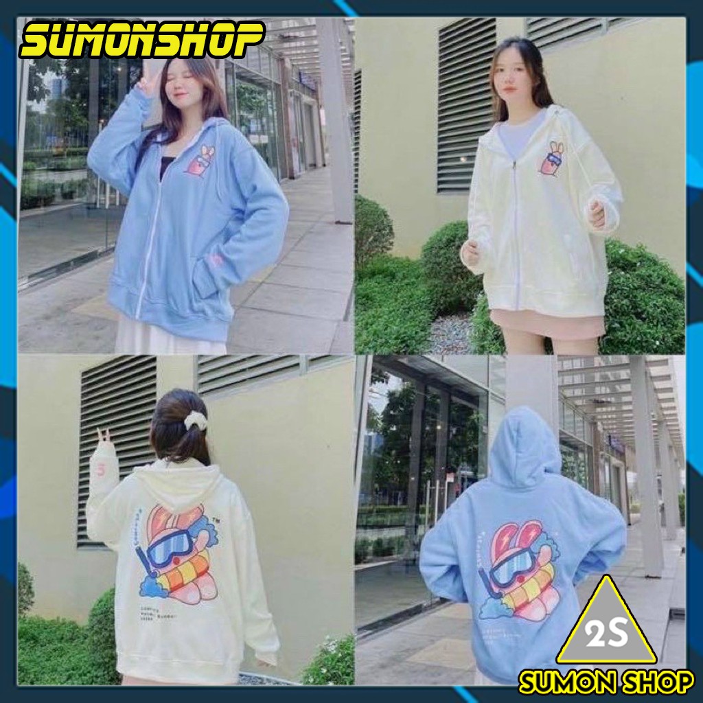 Áo Khoác Nỉ Hoodie CONFUSED Dây Kéo SIÊU ĐẸP Áo khoác nữ dễ thương FREESIZE dưới 70kg - Sumon Shop | BigBuy360 - bigbuy360.vn