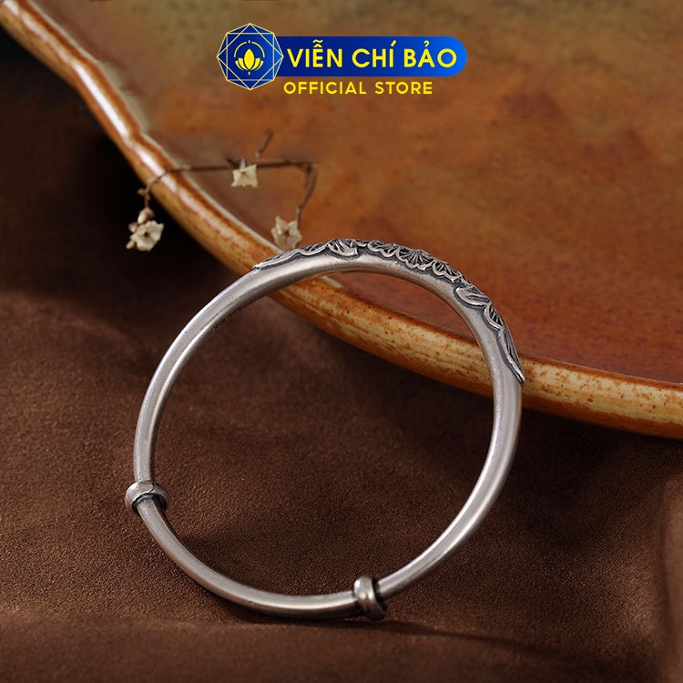 Kiềng bạc nữ họa tiết hoa cổ điển chất liệu bạc Thái 925 thời trang phụ kiện trang sức nữ Viễn Chí Bảo L000307