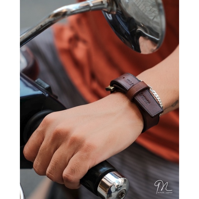 VÒNG TAY DA MỘC NHUỘM MÀU HANDMADE