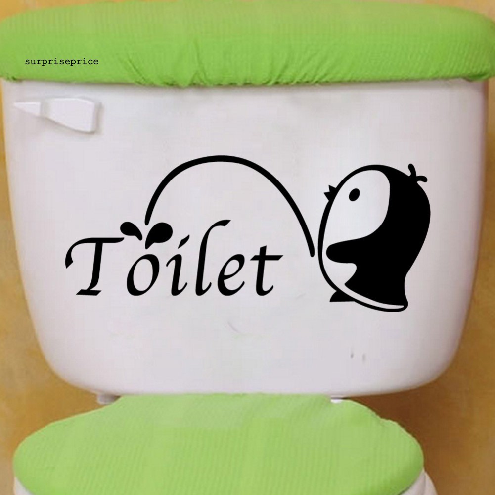 Miếng Dán Trang Trí Bồn Cầu Hình Chim Cánh Cụt Đáng Yêu