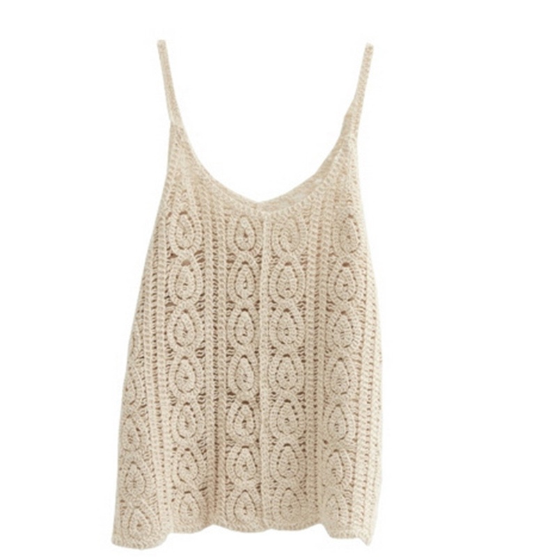 Áo Tank Top Dệt Kim Cổ Chữ V Thời Trang Quyến Rũ Cho Nữ