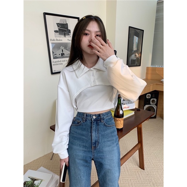 Set 2 món áo croptop petter + áo yếm