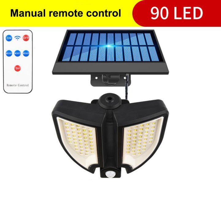 Đèn năng lượng mặt trời solar light mini giá rẻ có điều khiển dùng trong nhà và sân vườn 25w, cảm biến chuyển động YT90