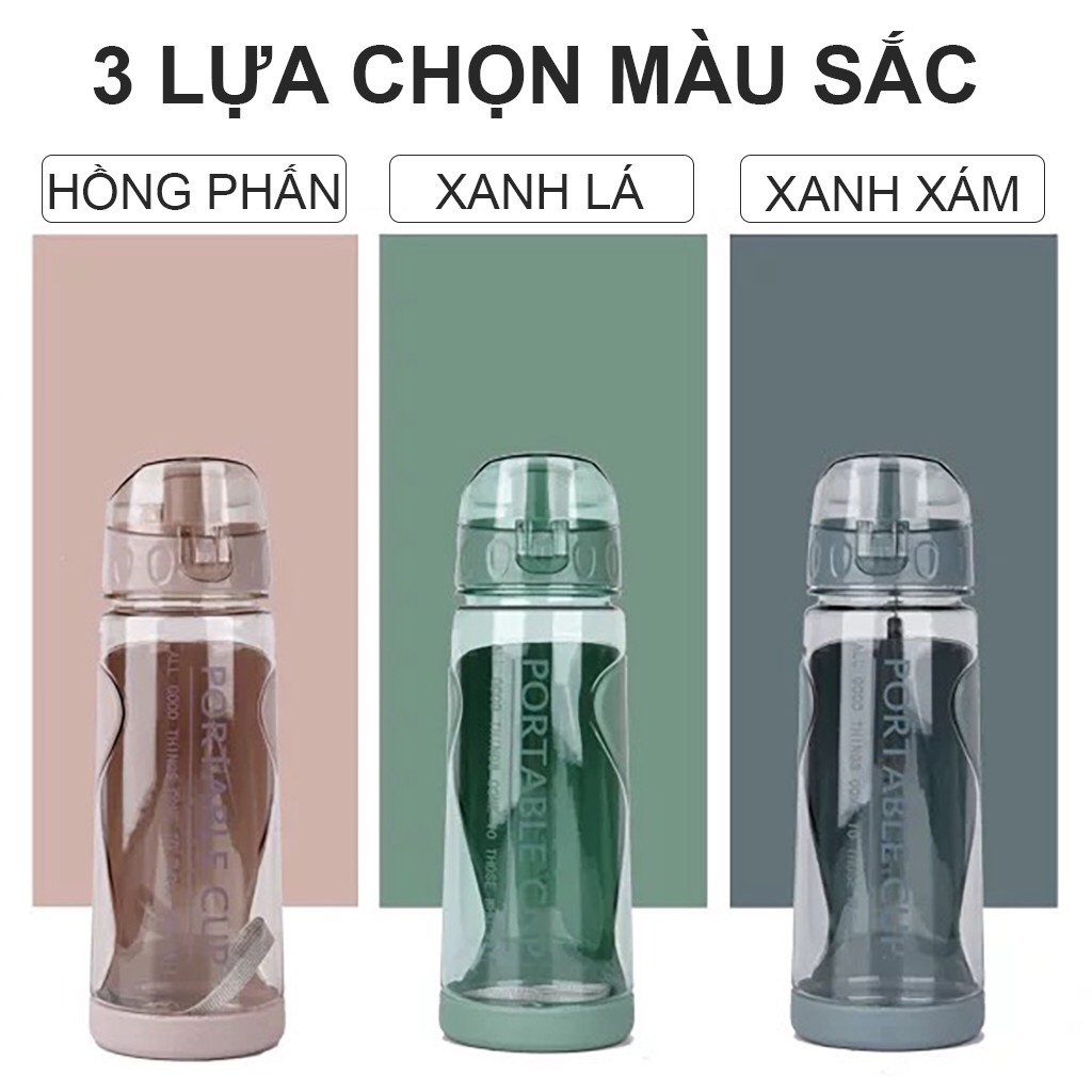 Bình Đựng Nước 🍄𝑭𝒓𝒆𝒆𝒔𝒉𝒊𝒑🍄 Bình Đựng Thể Thao Chống Đổ Dung Tich 570ml Cho Trẻ Em Và Người Lớn - Mầm Chồi Lá | BigBuy360 - bigbuy360.vn