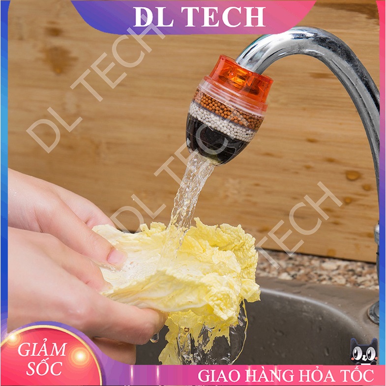 Đầu Lọc Nước Trực Tiếp Tại Vòi 6 Tầng Lọc RY10 Mini 6 Tầng Gắn Được Nhiều Loại vòi DL TECH