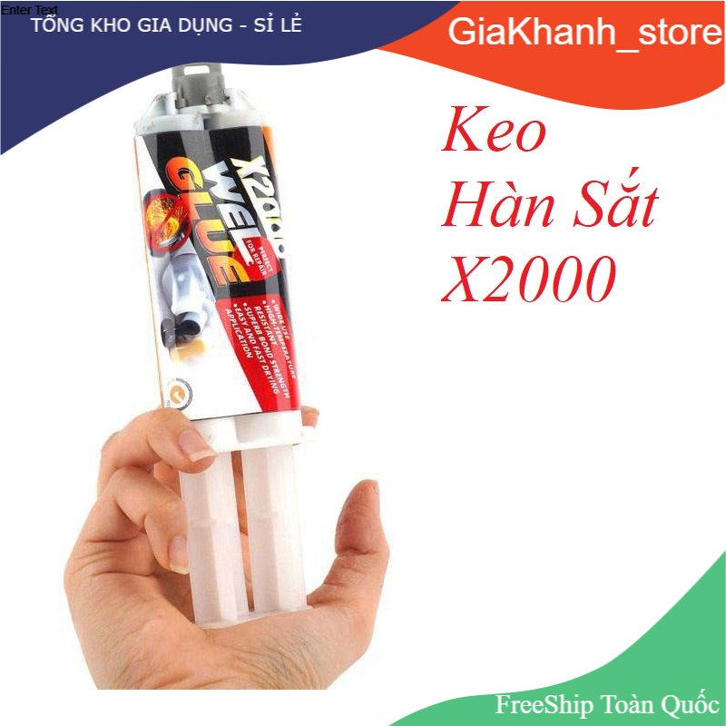 Keo hàn X2000 dán sắt thép kim loại, keo 2 thành phần chịu nhiệt chịu tác động mạnh keo dán X2000 siêu dính Nhật Bản