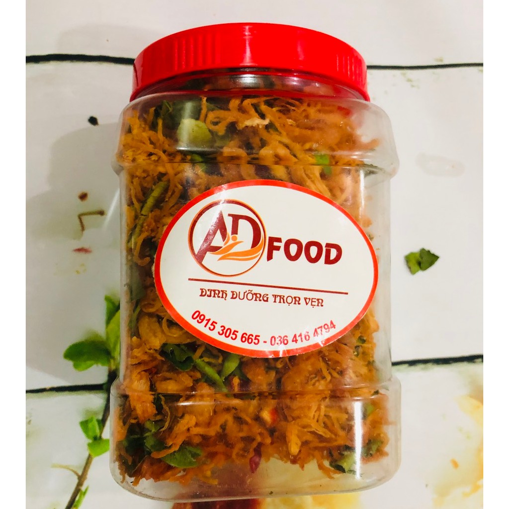 hủ 500g khô gà lá chanh nhà làm