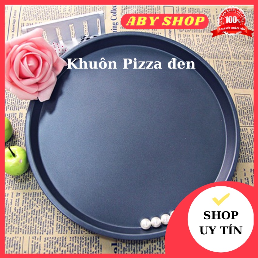 khuôn pizza đen ⚡CAO CẤP⚡ khuôn làm bánh pizza chống dính giúp bạn dễ dàng lấy bánh