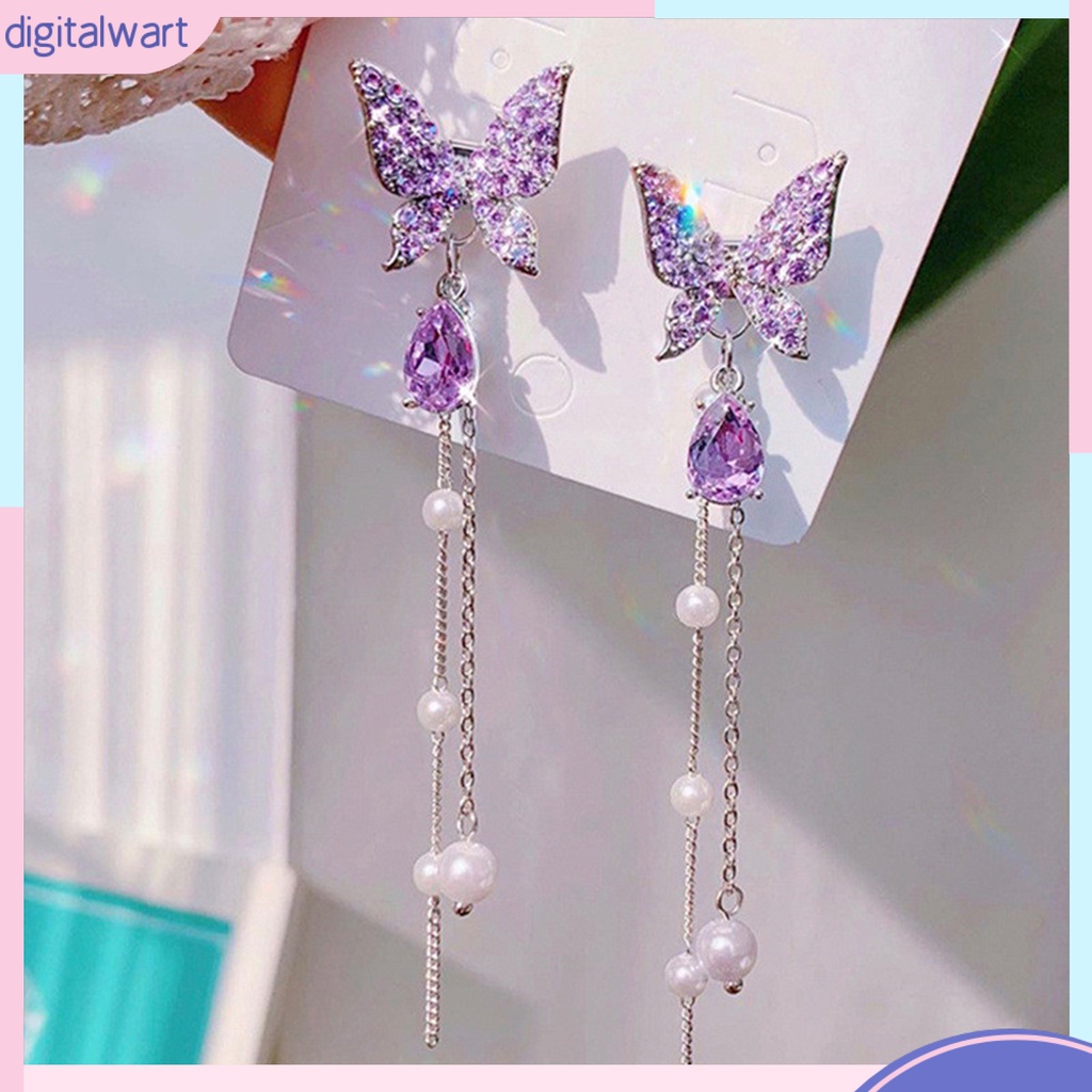 Đôi Bông Tai Đính Đá Kiểu Dáng Thời Trang Cho Nữ