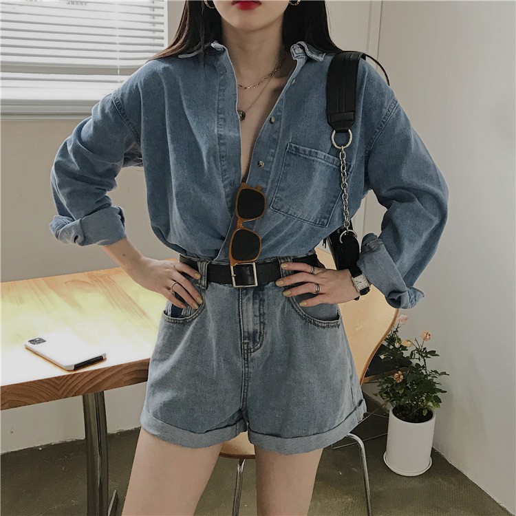 Korean Retro Loose Women's Personalized Denim Jacket