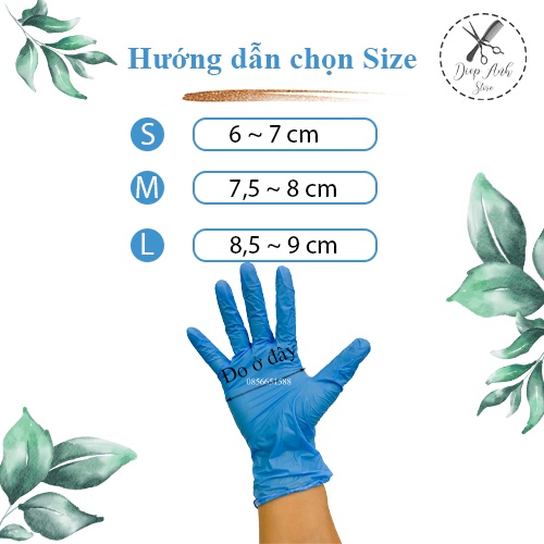 Găng tay y tế nitrile xanh không bột - hộp 100 chiếc