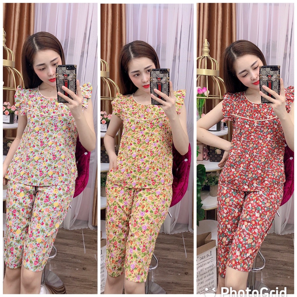 Đồ bộ lửng lụa mặc nhà size 40-69kg (LUA279)