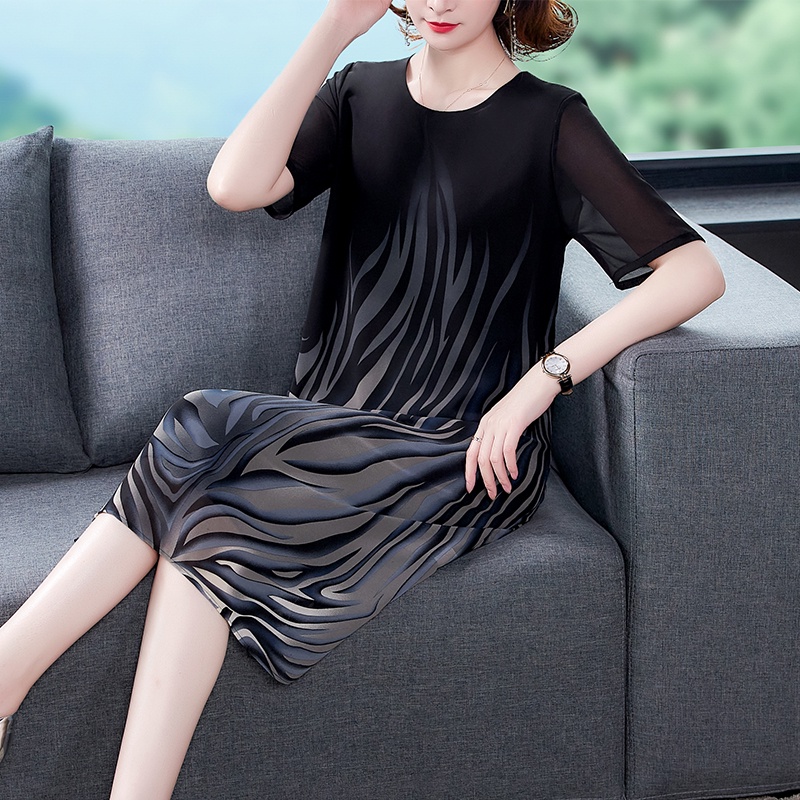 (HÀNG SẴN) Váy Đầm Dự Tiệc Thời Trang Cho Mẹ VH21 - Hàng Quảng Châu Cao Cấp