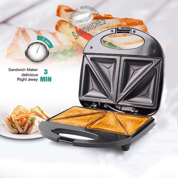 Máy kẹp sandwich HAEGER, nướng bánh mỳ tam giác Chính hãng