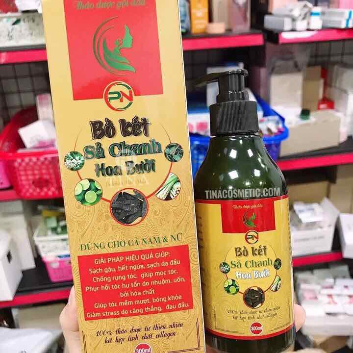 Dầu Gội Bồ Kết Sả Chanh Hoa Bưởi Trị Gàu Kích Thích Ngăn Rụng Tóc – tinh chất thiên nhiên dung tích 300ml