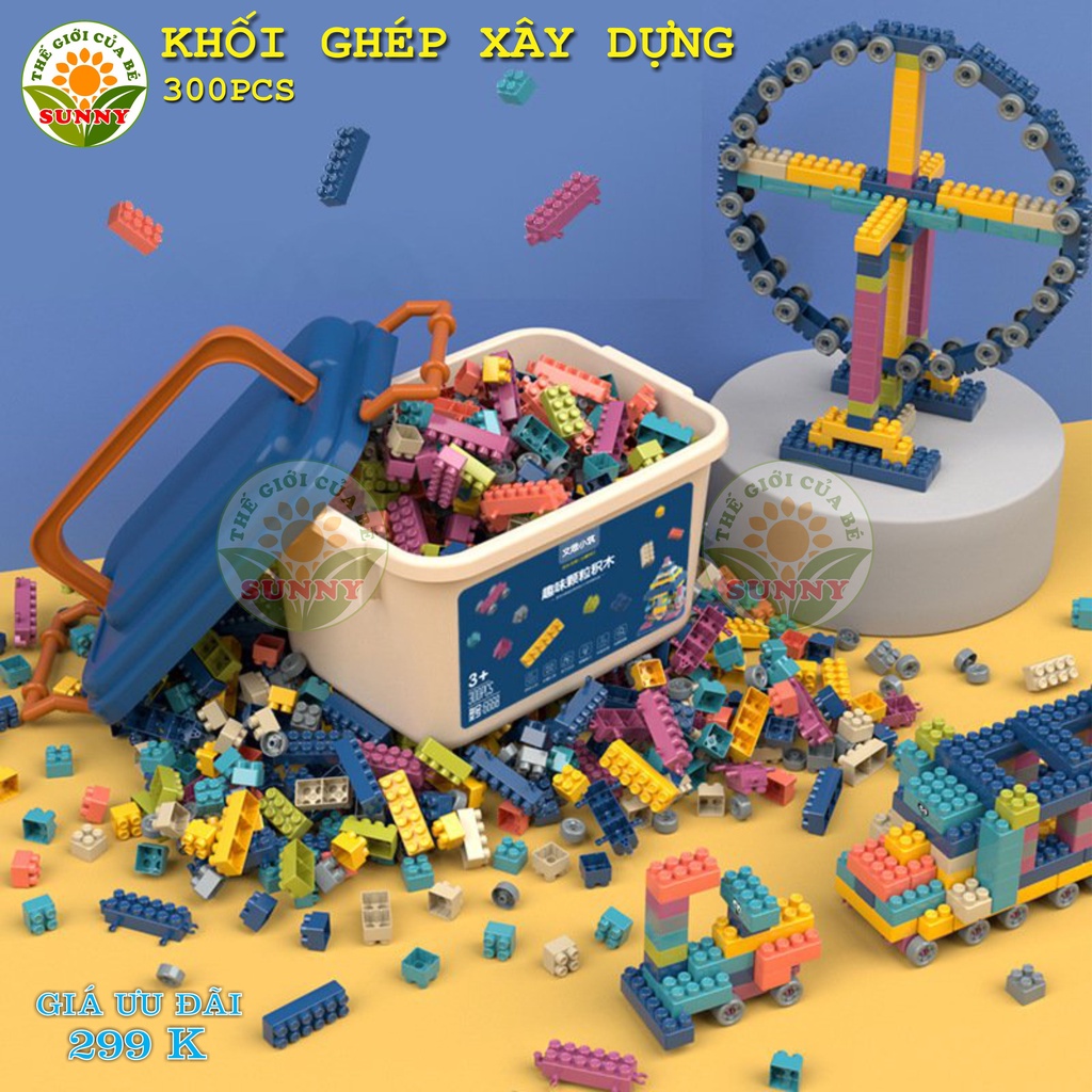 Đồ chơi lego cho bé trai hình khối xây dựng - Bộ đồ chơi em bé thông minh - Sunny