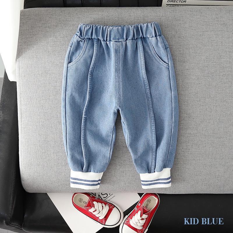 Quần Jean Dài Dáng Ôm Kiểu Hàn Quốc Thời Trang Mùa Thu Cho Bé Trai