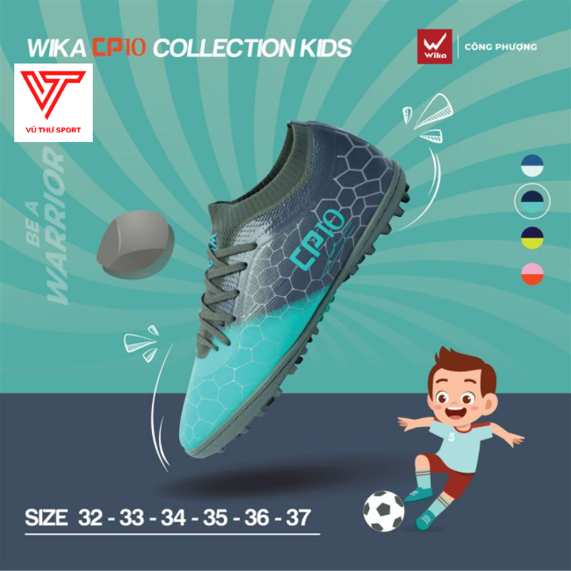 Giầy đá bóng trẻ em wika cp10 chính hãng