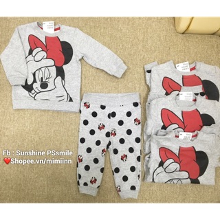 Bộ nỉ Mickey Minne❤️🎀 HM auth Sale