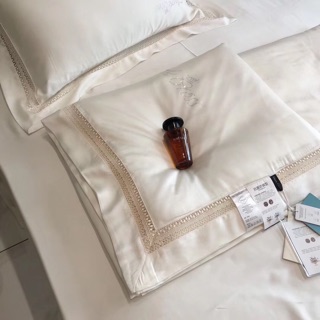 Set Chăn Ga Gối Lụa Tencel 100s Trắng Chăn Hè