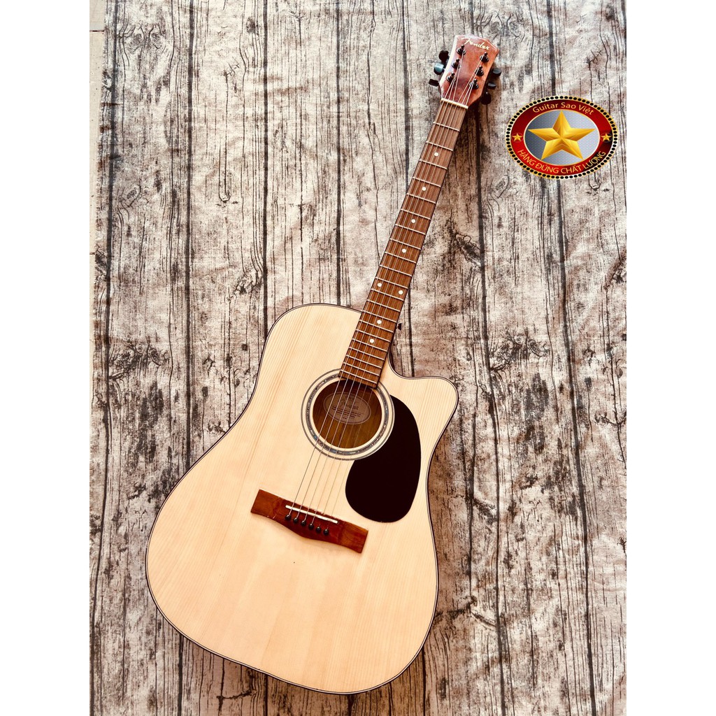 Đàn Guitar Acoustic Custom Fender CD-60 solid top cho người mới tập chơi( Guitar Sao Việt bảo hành 12 tháng)