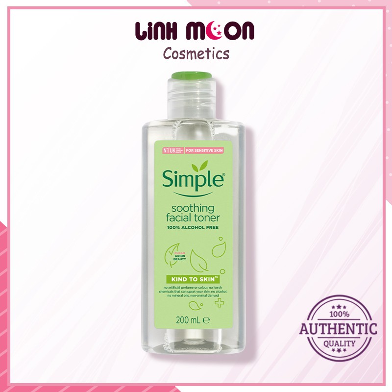Nước Hoa Hồng Simple Kind To Skin Soothing Facial Toner - Dành Cho Nhạy Cảm
