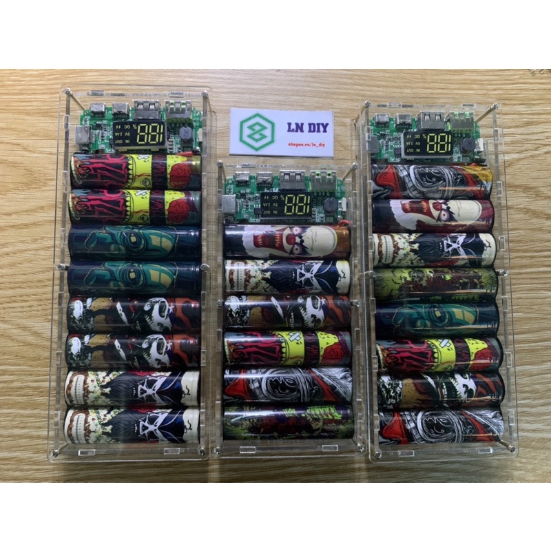 Pin Sạc Dự Phòng Box Mica Trong Suốt 10.000mAh -15.000mAh - 20.000mAh