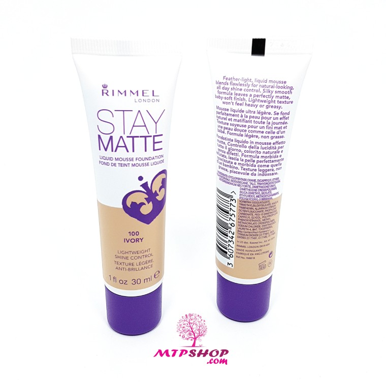Kem nền Rimmel Stay Matte Liquid Mousse Foundation