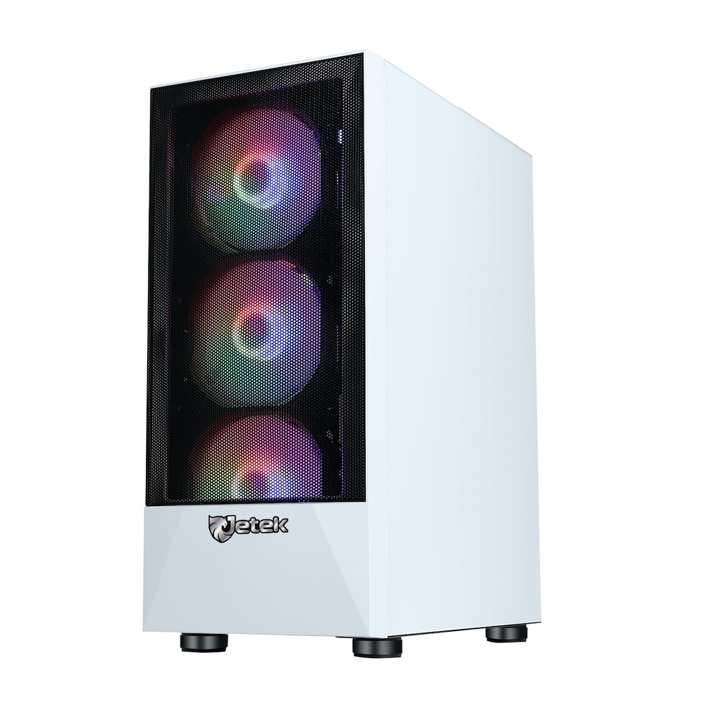 Vỏ case JETEK R3 WHITE (TẶNG KÈM 3 FAN RGB)