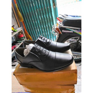 Giày tây NTV kiểu SQ giả dây xỏ tiện lợi đế khâu chắc chắn