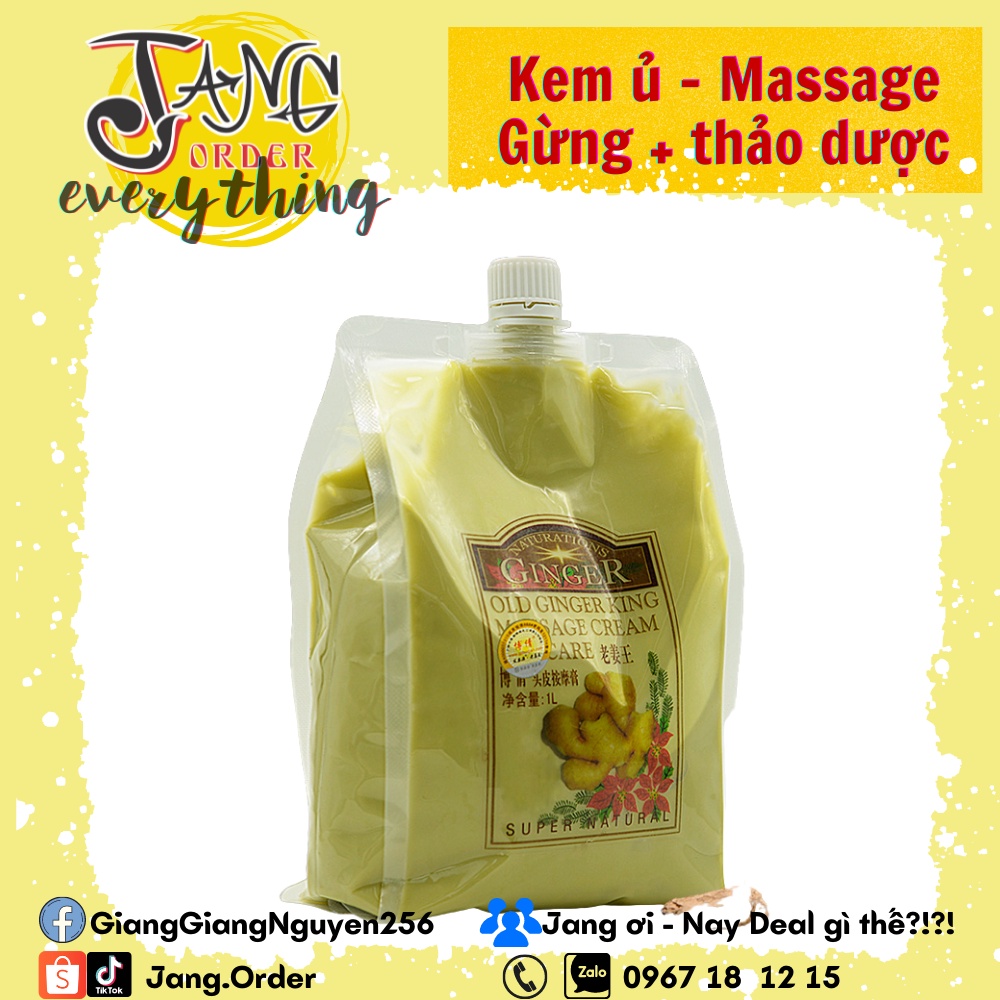 Kem ủ massage tóc và da đầu từ Gừng và thảo dược