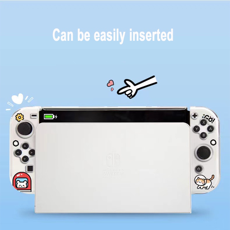 NINTENDO Vỏ Bảo Vệ Mỏng Tương Thích Với Switch & Switch Oled Kèm Tay Cầm Joy-Cons-Multi-Theme Dễ Thương