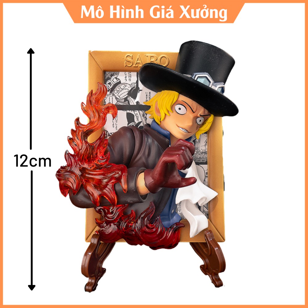 Mô hình One Piece Khung Ảnh 3D Sabo  siêu ngầu cao 12cm + đồ tặng kèm, figure mô hình one piece , mô hình giá xưởng