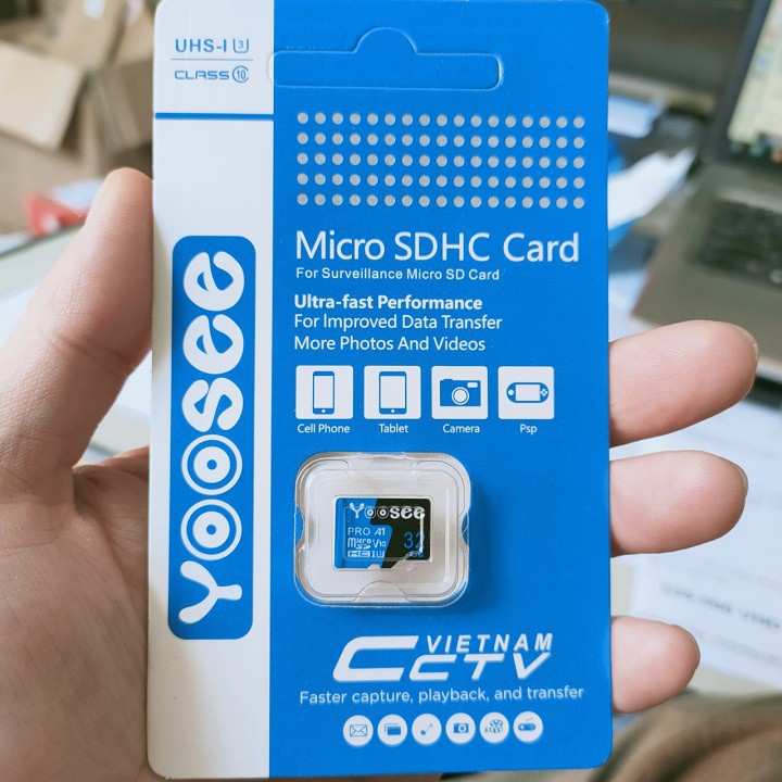 Thẻ nhớ Yoosee 32GB Micro SDHC U3 Class 10 -Tốc độ cao 100Mb/s